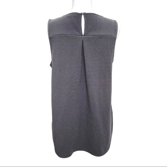 LOFT Gray Textured Leopard Print Sleeveless Top Size M - Picture 5 of 7